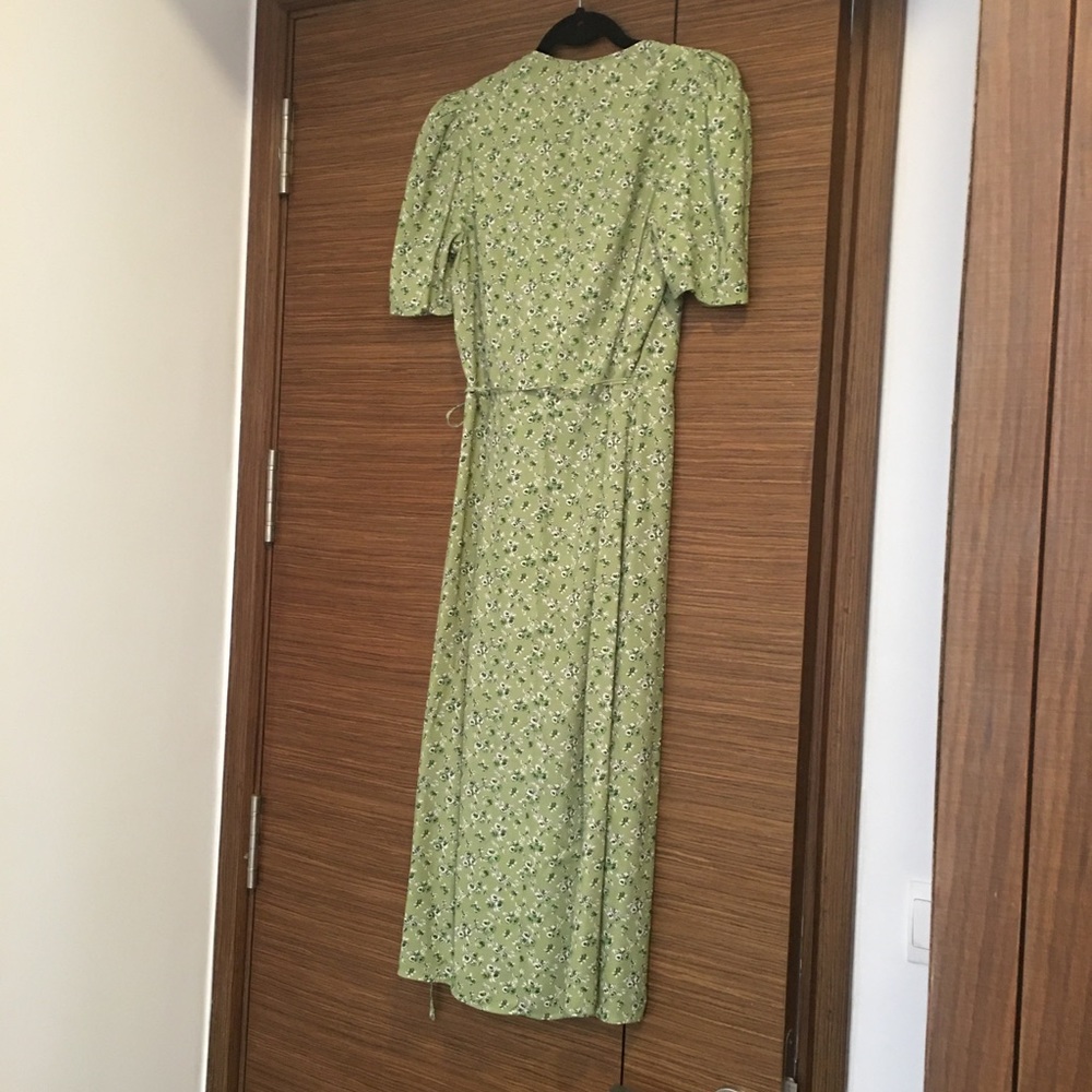 Rouje Green Flower Gabin Dress Size 36 - Picture 4 of 7